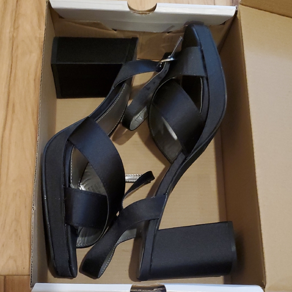 Worthington Black Strappy Heels
